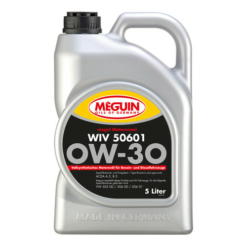 Синтетическое моторное масло Megol Motorenoel WIV 50601 0W-30 - 5 л