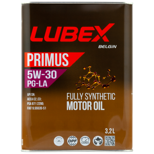 Синтетическое моторное масло PRIMUS PG-LA 5W-30 - 3,2 л